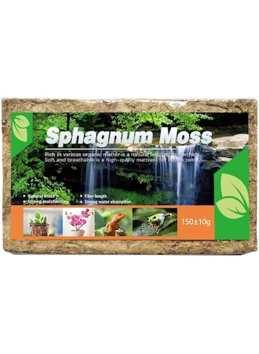 ALMEKAQUZ 150G Premium Long Fibered Sphagnum Moss Natural Potting Mix for Succulent, Carnivorous Plants, Orchid Plant Soil, Air Layering, Mulching, Propagation, Reptile or Amphibians Terrariums