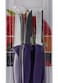 Diamant 6-Piece Paring Knife Set with Stainless Steel Blades and Purple Handles