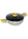 Non-Stick Wok/Kadhai 24cm with Glass Lid & Double Handles – 2L Aluminium Multi-Cooker