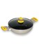Non-Stick Wok/Kadhai with Glass Lid – 26 cm, 2.5L, for Stir Frying, Steaming & More (Aluminium)