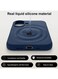 Mobcos iPhone 17 Dark Blue Elite Logo Premium Silicone Magnetic Wireless Charging Case for iPhone   Silky Soft Touch   Military-Grade Shockproof Protection   Strong Magnetic Compatibility   Luxury Slim Cover