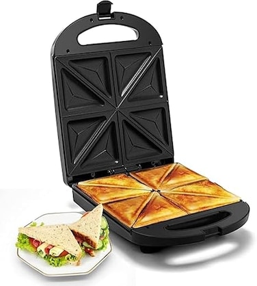 Disnie 4 Slice Sandwich Maker with Cool Touch Handle, Non-Stick Plate, Automatic Temperature Control, Power On/Off Indicator Bread Toaster, Sandwich Maker (Sandwich Maker (OR-559)