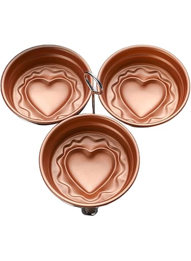THE WHITE SHOP3pcs Stainless Steel Egg Poacher, Perfect Poached Egg Maker, Round Egg Cooker Rings For Breakfast Cooking Tool Poached Egg Cups (Color : HEART)