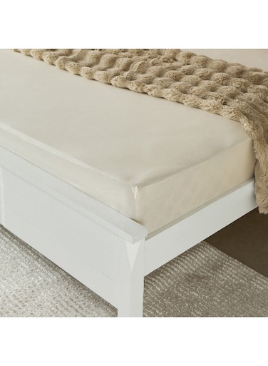 Box Essential Solid Cotton King Fitted Sheet 210 x 36 x 180 cm