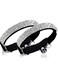 CHUKCHI Soft Velvet Safe Cat Adjustable Collar Bling Diamante with Bells,11 inch for Small Dogs and Cats (Black - 2 Pack)