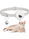 ZABEES AirTag Cat Collar, Reflective Kitten Collar Breakaway Air Tag Cat Collar, Cat Collar with AirTag Holder and Bell, Lightweight Cat Collars for Girl Boy Cats Kittens Puppies (White)