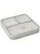 Bamboo Bark Bento Lunch Box for Kids &amp; Adults - Snack Box with 3 Compartments &amp; Slim Design - Dishwasher Safe &amp; BPA Free - Grey