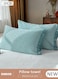 2 PCS Cotton Pillow Cases, 100% Cotton Washable Pillow Covers, Soft Breathable Pillow Covers with Side Button, Detachable Bed Pillowcases for Dorm Rooms, Guest Room and Bedroom