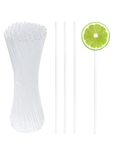 Acrylic Lollipop Sticks Cake Pops Sticks Candy Sticks, 100 Pieces 10 cm Clear Crystal Acrylic Rods Reusable Swizzle Sticks for Making Lollipops Cake Pops Candies Chocolates Cookies, Transparent
