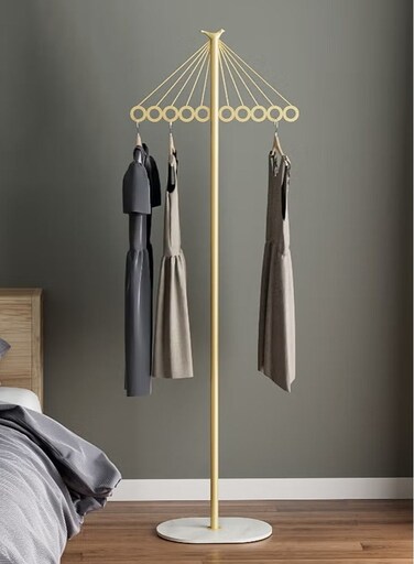 Coat Rack,Freestanding Clothes Stand Rack with Marble Base,Metal Garment Rack Hall Coat Tree,Space-Saving Clothes Hanger Organizer for Hanging Clothes,Handbags,Umbrella