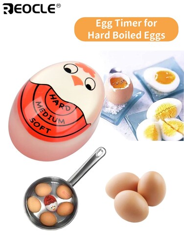 2pcs Color Changing Egg Timer Accurate Hard &amp; Soft Boiled Indicator Sensitive Kitchen Tool for Perfectly Cooked Eggs