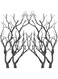 LIFKOME Artificial Antler Dried Tree Branches Art Witch Antler Branch Decorative Plant Twigs Plastic Dry Branches Decor for Wedding Halloween Party Home Supplies Black 4pcs