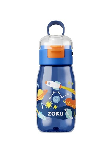 Zoku Kids Flip Gulp Bottle 475ml - Space Kids