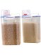 Rice Storage Containers,Cereal Grain Organiser Box Food Dispenser with Lids for Household Kitchen,2.5kg -2 pics- Set)