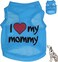 PETSARY Cotton Dog Tee Shirt Sleeveless Vest Apparel   I Love My Mommy Printed Summer Lightweight Pet T-Shirts   Soft Costume Outfit for Recovery Suit   Chihuahua Yorkies Bulldog Clothes Medium, Blue