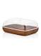 Multipurpose Box With Lid Brown/Clear 10.5x14x5.5cm