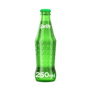 Sprite Lemon Lime Flavoured Carbonated Soft Drink Glass Bottle, 250ml