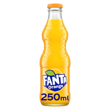 Fanta Orange Carbonated Soft Drink Glass Bottle, 250ml