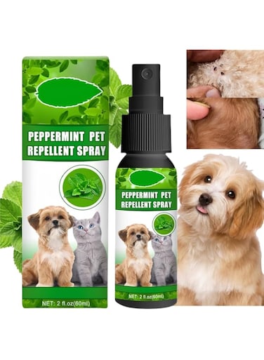60ml Mite Exterminating Pet Cleaner, Flea &amp; Tick Spray Removes Dust Mites Pet Itch Relief Treatment Spray, Mite Treatment for Pet, Itch Remedies for Pet, Itchy Skin Relief, Pet Itchy Skin Treatment