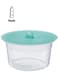 container with lid, round plastic/silicone750 ml