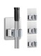 Lonimia 4 PCS Broom Holder Wall Mount - Mop Holder Self Adhesive Broom Hanger Stainless Steel for Home Garage Garden Laundry Room Storage