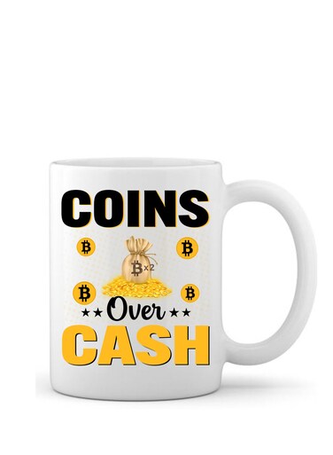 Cryptocurrency Bitcoin Coffee Mug for Bitcoin Trader or Miner (Design 8)