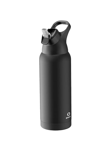 ENCOOL 32oz Insulated Water Bottle with Straw Lid (BK)