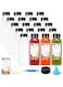 Premify 20pcs Empty Plastic Juice Bottles with Caps,12oz/350ml Reusable Juice/Milk/Water Bottles for Kids, Clear Bulk Beverage Containers with Lids, Label, Funnel and Brush for Juicing, Milk, Smoothie