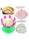 Dumpling Touch Tool, 5 Pieces Steamed Stuffed Bun Maker and Dumpling Maker Plastic Mold and Filling Spoon Cooking Tools Set for Cooking Delicious Baozi and Jiaozi (Green, Pink)