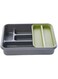 Yubiso Cutlery Holder (4+2 Compartment)W/Removable Tray 24X6.5X30.5 cm Green &amp; Grey