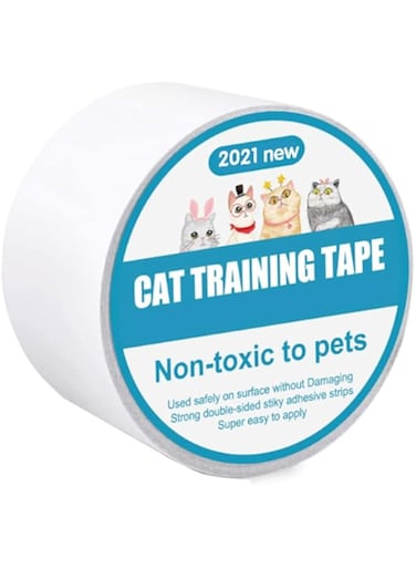 NeoStyle 1Roll Cat Anti Scratch Training Tape Cat Furniture Protector Cat Sticky Paws Tape Cats Scratching Sticky Tape Double Sided Training Tape (Width 6.35cm * Length 5m)