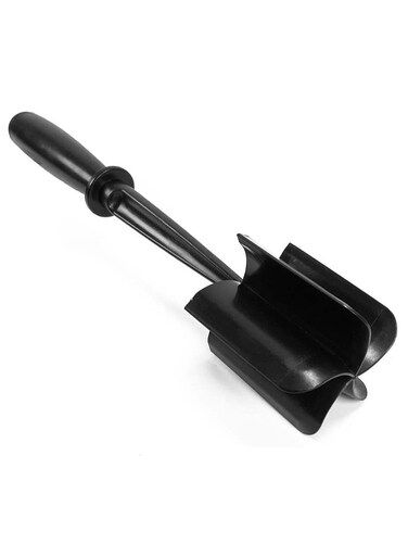 Professional Meat Grinder &amp; Beef Masher, Heat-Resistant Non-Stick Kitchen Utensil for Hamburger, Potato &amp; Meat Mixing (Black)
