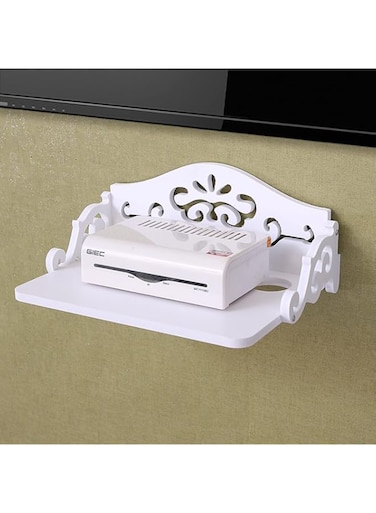 LINGWEI Wifi Router Shelf Storage Rack Wifi Router Hanger TV Set Top Storage Box Wifi Mounted Top Hanging Wifi Router Shelf Tv Set Top Box Rack