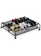 Angju Under Bed Shoe Storage with Wheels, 1 Pack Under Bed Shoe Organizer with Metal &amp; Mesh Cloth, Rolling Under Bed Storage Containers, Shoe Rack Under the Bed for Bedroom Space Saving