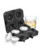 hole Silicone Ice Cube Tray With Lid 3D Diamond Soccer Shaped Silicone Ice Mold Whisky Ice Ball Maker Rose Ice Mould Bar Tool black