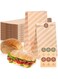 50PCS Paper Lunch Bags, 13*8*24 (CM) Bulk Brown Bags with Stickers 4.5 Lbs Kraft Paper Bags Snack Paper Bags Stripe Paper Bags Bread Bag Kraft Recyclable Paper Bags for Sandwich Candy Party Wrapping