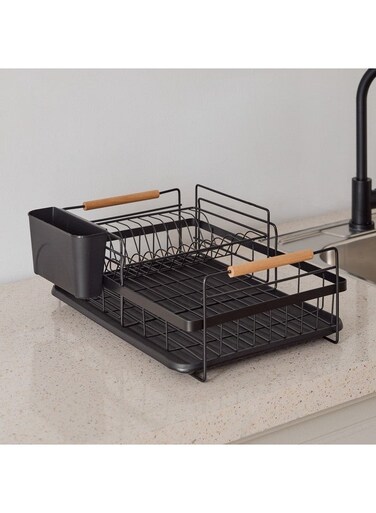 Box Daisy 1-Tier Dish Rack with Holder 45 x 24 x 31 cm