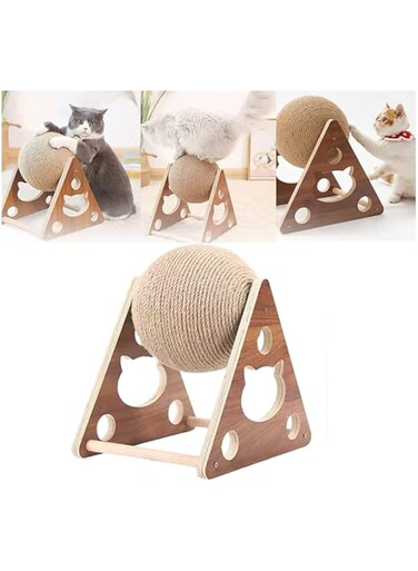 NC Cat Scratcher Toy with Sisal Rope Ball - 17.5cm