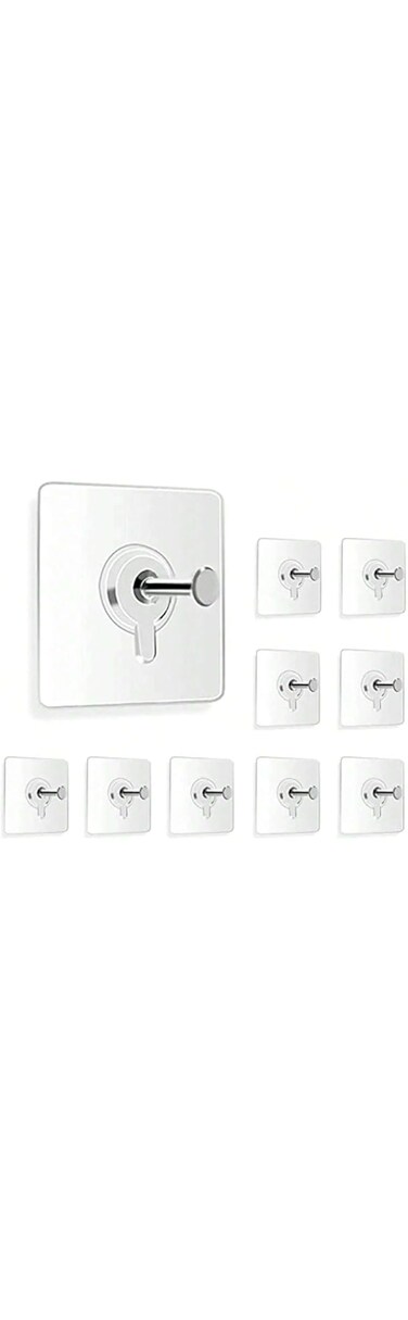 5/10PCS Adhesive Wall Hooks 13lb, Wall Hangers Without Nails, Self Adhesive Thumb Hook, Picture Hangers Without Nails (5)
