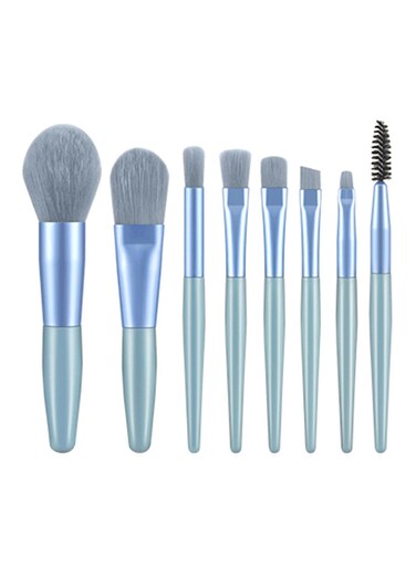 Makeup Brushes Set 8pcs Blue