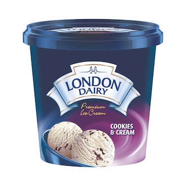 London Dairy Cookies and Cream Ice Cream, 125ml