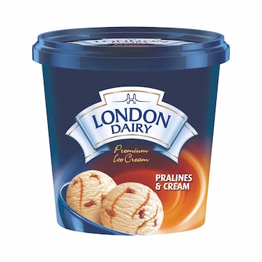 London Dairy Premium Pralines and Cream Ice Cream, 125ml