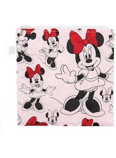 Bumkins Disney Snack Bag, REUSable, Washable, Minnie MoUSe