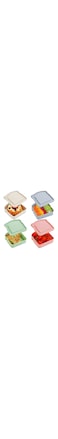 4 Pcs Sandwich Boxes, Lunch Box Containers,Portable Sandwich Containers Food Safe Wheat Straw Material, Toast Shape Storage for Bread/Sandwiches/Food/Fruit, Microwave Dishwasher &amp; Freezer Safe