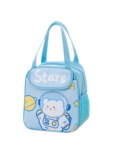 AUTOYSUR Kawaii Lunch Bag, Durable Reusable Tote Bag, Insulated Bag Reusable Tote Bag for Hot or Cold Work, Suitable for Carrying Lunch/Dinner to Office, Picnic, Travel, Park and Outdoors (Blue)