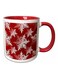 Seasonal Snowflakes Design Tonal Background Ceramic Mug Multicolour 11oz