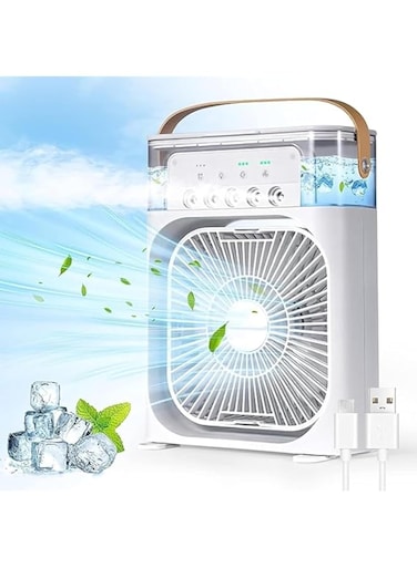 Portable Air Conditioners,700ml Mini Evaporative Cooler,USB Personal Conditioner with 7 LED Light，AC Cooling Fan for car Home Office Room
