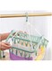 JANNAH Hanging Clothes Pin 32 Clip Folding Laundry Rack Multifunctional Windproof Clothes Underwear Socks Hanger [Green]