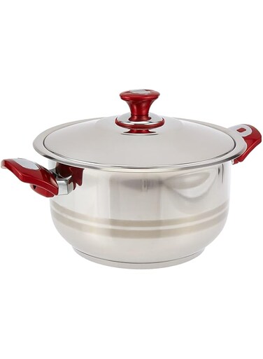 HASCEVHER COOKING POT ELITE STAINLESS STEEL POT WITH HANDLE MADE IN TURKEY (24 CM)