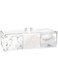 Square Qtip Holder Dispenser, 3 Compartments Cotton Ball Holder, Bathroom Canisters for Swab, Ball, Pad Organizer, Clear Acrylic Containers with Lid Vanity Countertop Rectangle and Swab Organizer